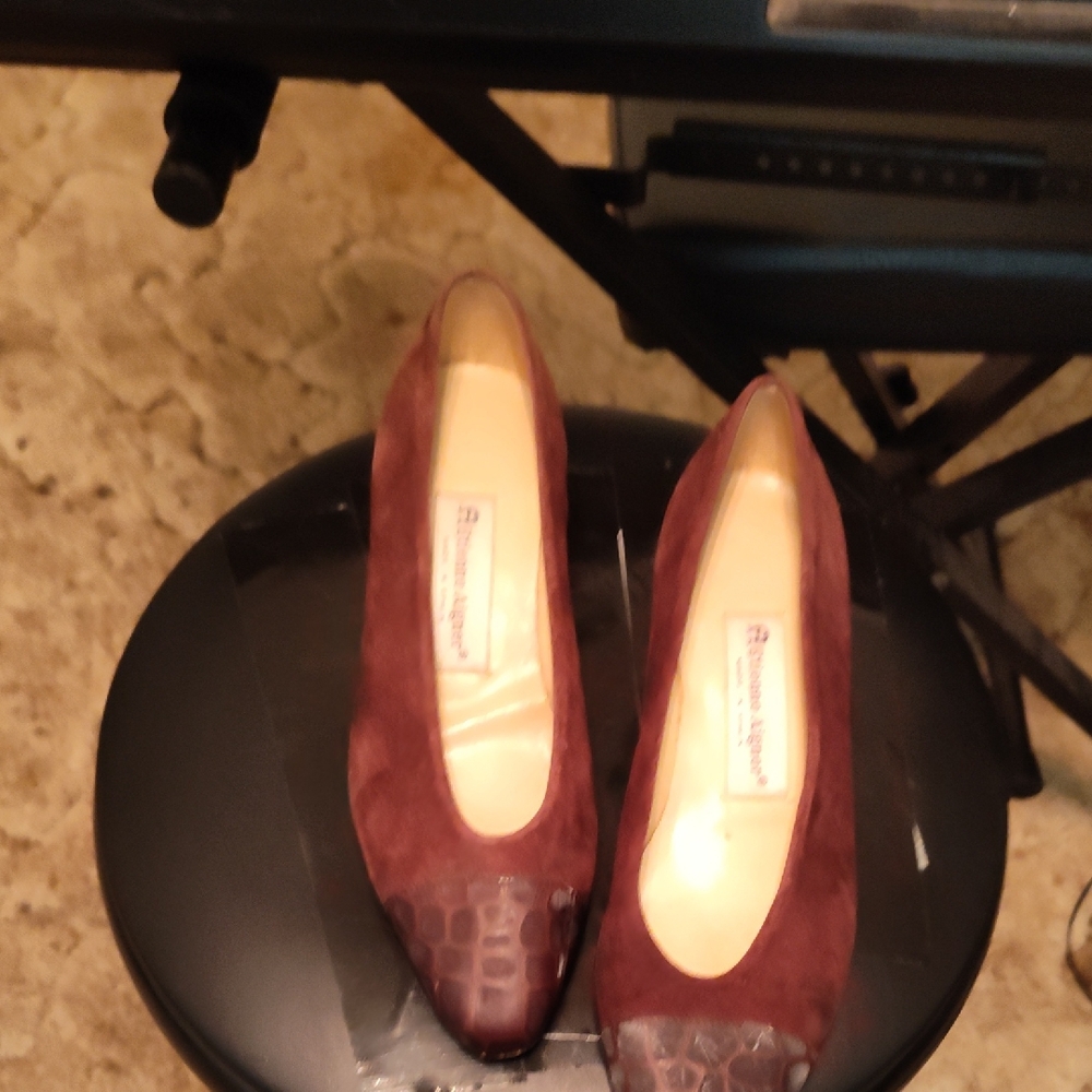 Elegant Burgundy Suede Women's Shoes